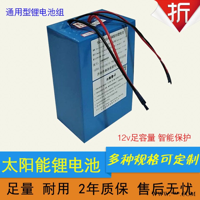 济南胜康 12v60AH 一体化太阳能光伏路灯18650锂电组池 30Ah太阳能储能图5