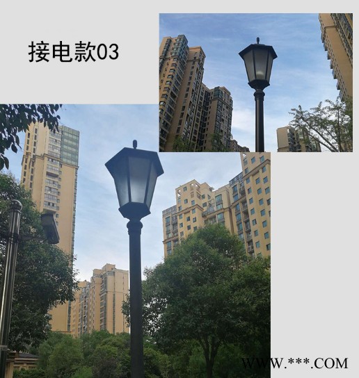 LED庭院灯 LED欧式照明灯 小区公园别墅景观路灯 太阳能庭院灯 庭院景观灯图3