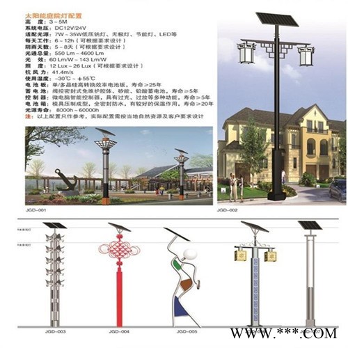 博恩 庭院灯 太阳能路灯 多功能灯杆 3米4米LED光源节能环保造型美观图4