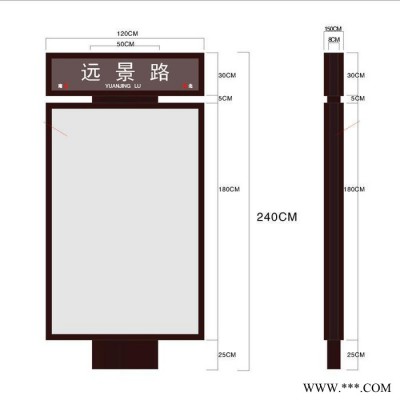 大朗指路牌灯箱太阳能供电滚动广告画面液压开户启路名牌广告灯箱.