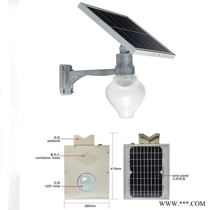 供应一体化太阳能路灯 中升照明太阳能路灯生产厂家 新农村太阳能路灯 小区太阳能路灯 LED路灯图3