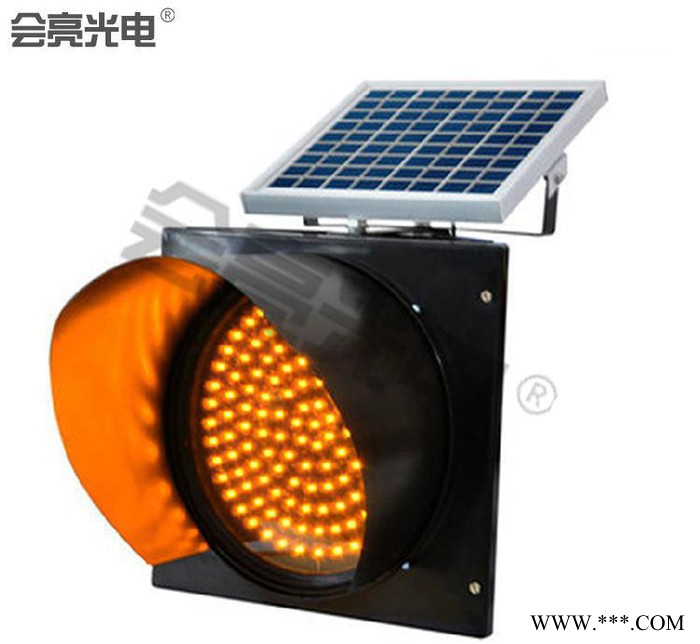 太阳能黄闪灯 交通黄闪灯 交通信号灯 LED警示灯30cm