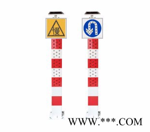 晗琨SC69-02C 太阳能警示灯太阳能铝合金LED自主发光警示柱生产制造厂家图4