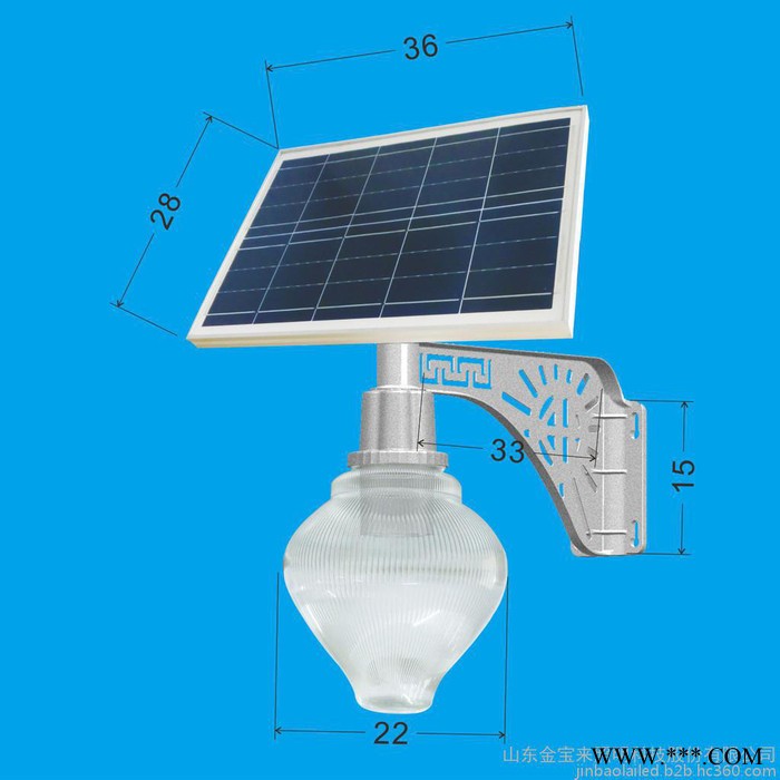 山东太阳能养殖场照明灯规格 金宝来厂家光伏一体化太阳能灯图3