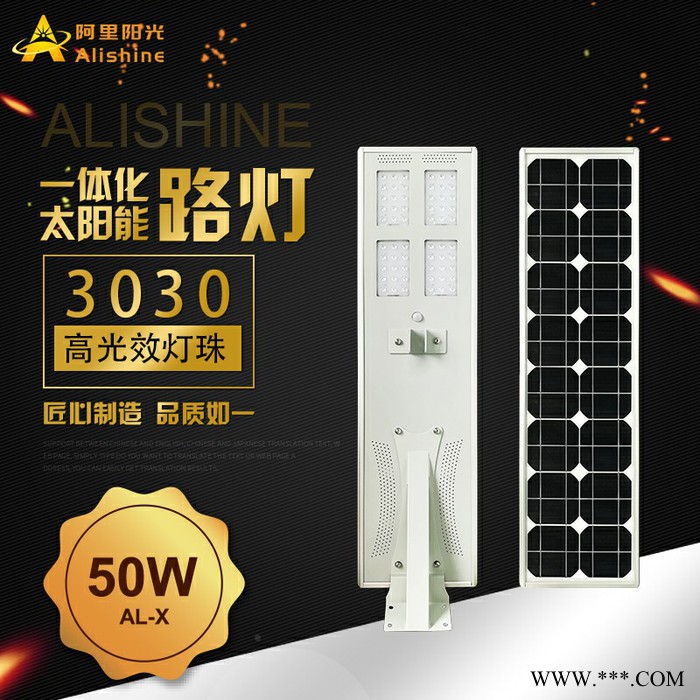 工厂直销 阿里阳光AL-X50 太阳能路灯 50w 太阳能庭院灯 户外太阳能灯图4