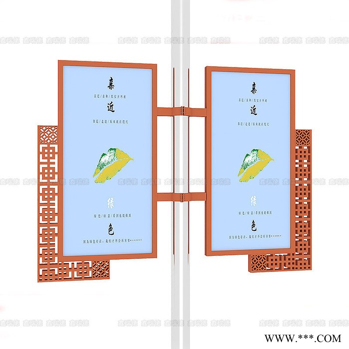 鑫瑞德DX广告灯箱 定制灯杆灯箱 太阳能灯箱 路灯杆灯箱 看板式灯箱 LED灯箱新款定制直售图2