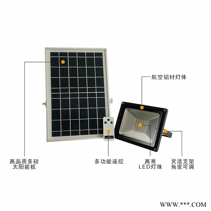 金钇轩灯饰8001太阳能投光灯 家用太阳能壁灯 led遥控投光灯照明户外路灯防水草坪庭院灯太阳能图3