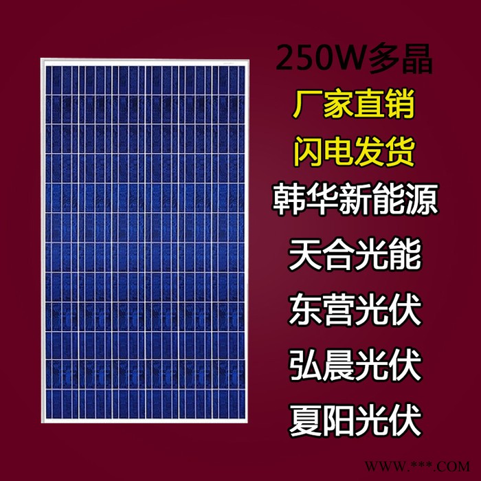 A类 无瑕疵  250W多晶太阳能板 太阳能电池板组件太阳能发电                采用A级材料图1