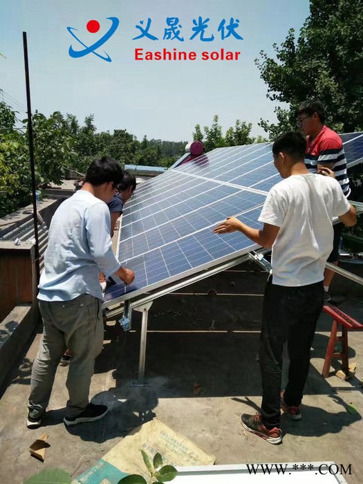 义晟厂家直供河南焦作沁阳离并网系统10千瓦多晶太阳能光伏发电组件/太阳能电池板图4