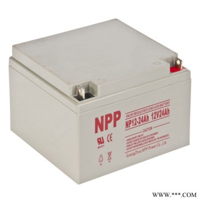 NPP 耐普蓄电池 NP12-24 太阳能免维护蓄电池 12V24AH UPS电源