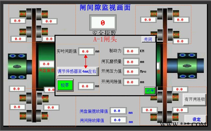 闸瓦间隙检测系统-矿井提升机盘形制动器在线监测系统-矿井提升机闸间隙巡检系统 提升机闸间隙智能检测系统图3