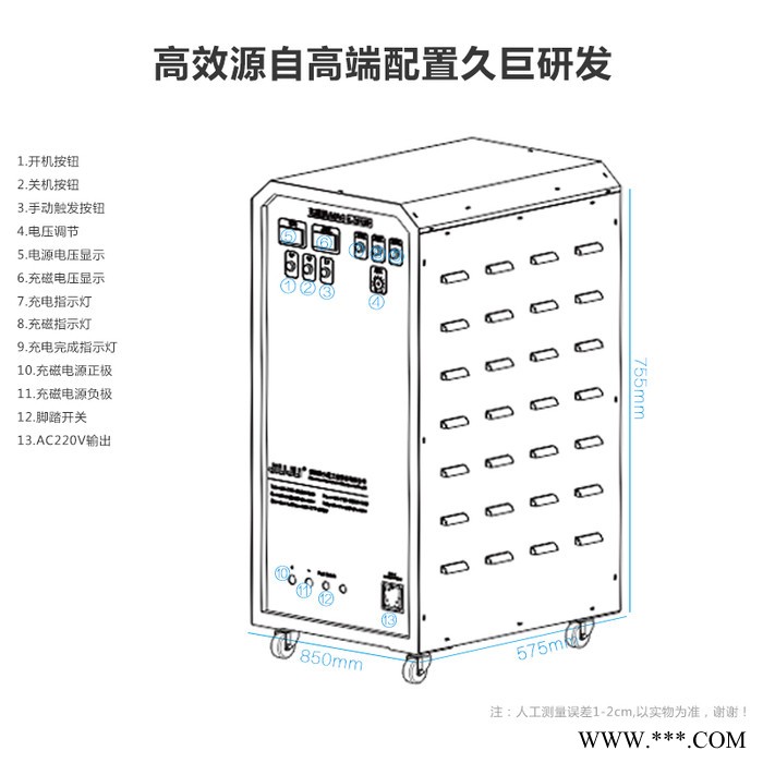 久巨 超大功率充磁机 风力发电机充磁机 快速秒充型图3