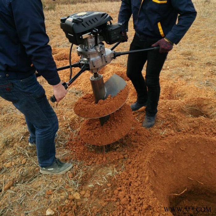 广东牧场种植挖洞机 宇晨大棚埋桩钻眼机 风力发电埋桩挖穴机厂家图4