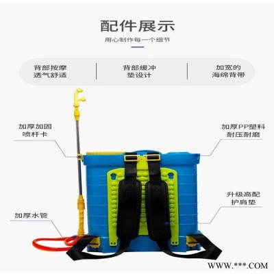 菜地果园高压喷雾消毒机 电动升降杆打药机 锂电池消毒打药机 双开关单杆电动喷雾机