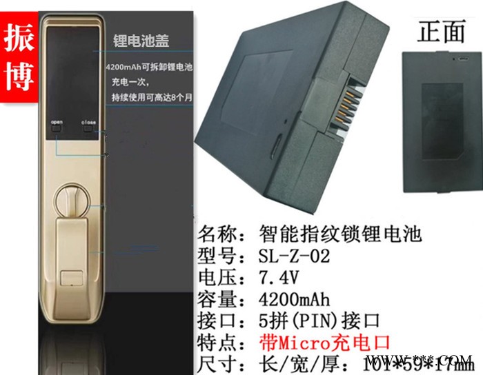 厂家供应 智能锁 指纹锁 电池 锂电池 聚合物  7.4V2600mAh锂电池图5