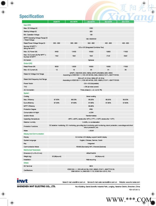 华为20KW光伏并网古瑞瓦特逆变器 3KW太阳能固德威逆变器5KW英威腾三晶 并网逆变器图1