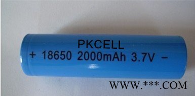 厂家供应锂电池 18650电池2000mah 3.7V对讲机专用充电电池