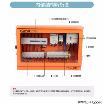 太阳能光伏防雷直流汇流箱光伏电器配件 2000w家用光伏发电系统用 光伏专用直流汇流箱 厂家定制  金太阳认证