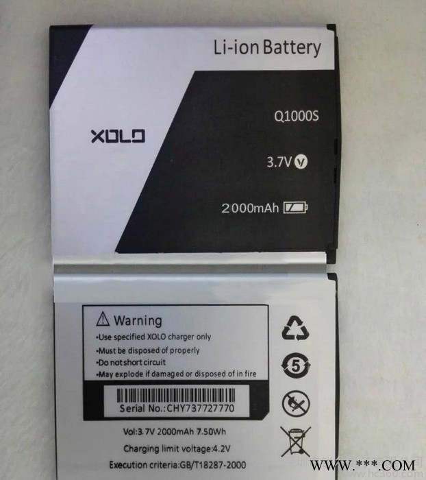 锐尔品牌印度 Xolo Q1000 / Q1000S 锂电池