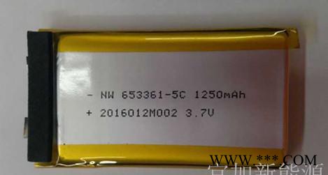 3.7V 1250mAh  653361聚合物锂电池