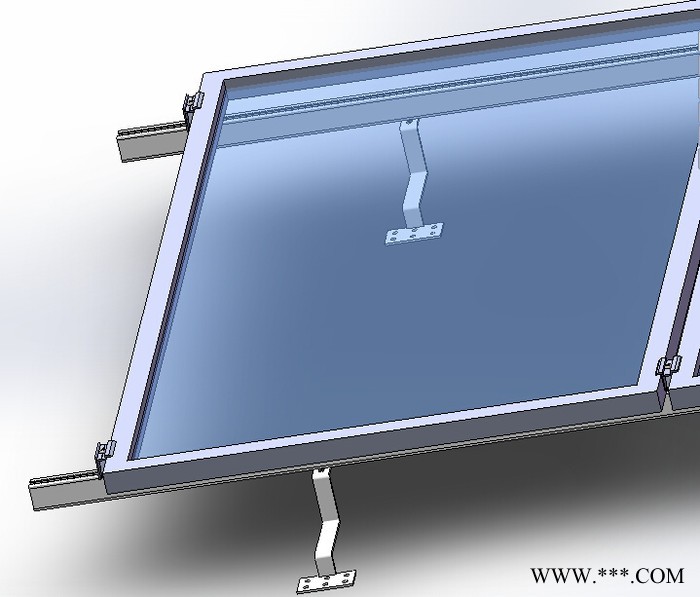元铝YL109琉璃瓦屋面光伏铝支架——挂钩，导轨，压块 光伏支架