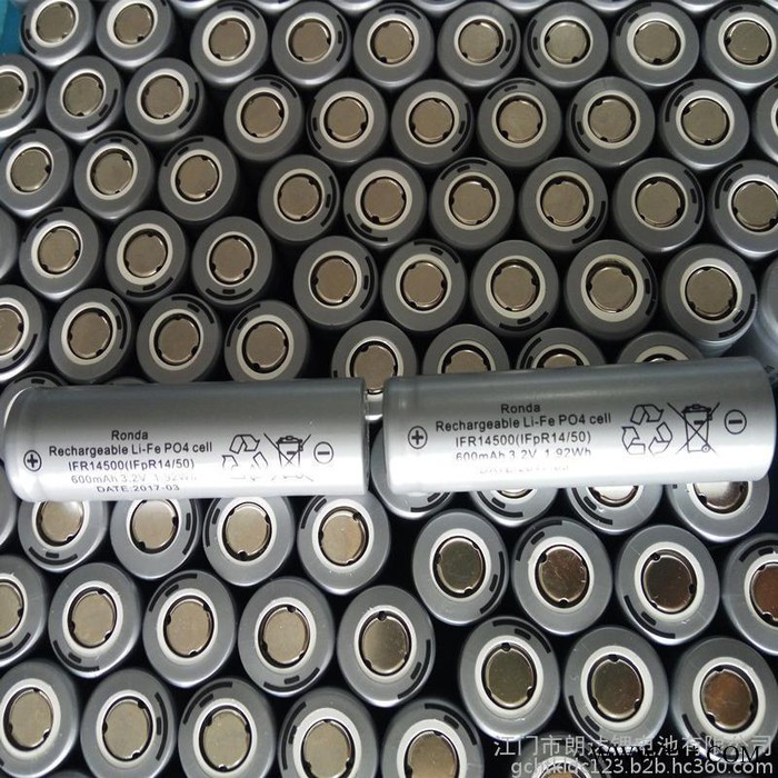 江门市朗达锂电池有限公司IFR14500 14500 3.2v  600mAh 应急灯