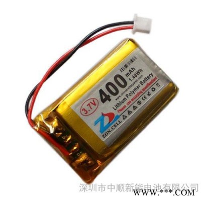 中顺芯 3.7V 400mAh 602030聚合物锂电池