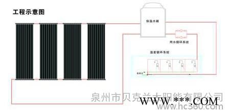 供应贝克兰真空管平板太阳能热水器工程集热器图3