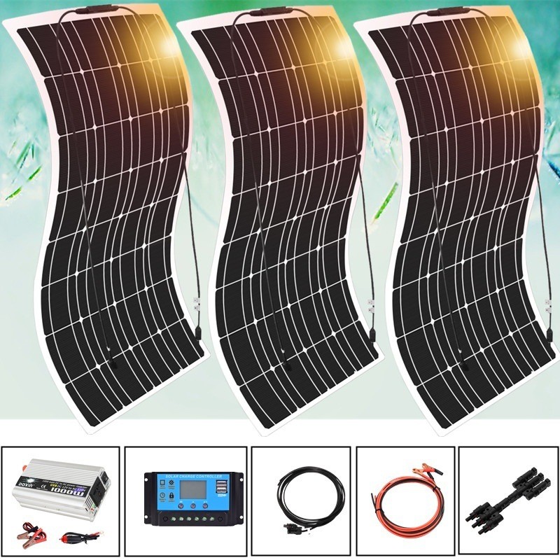 厂家现货太阳能板 300W单晶柔性板太阳能板户外发电站系统便携式 1个起批图4