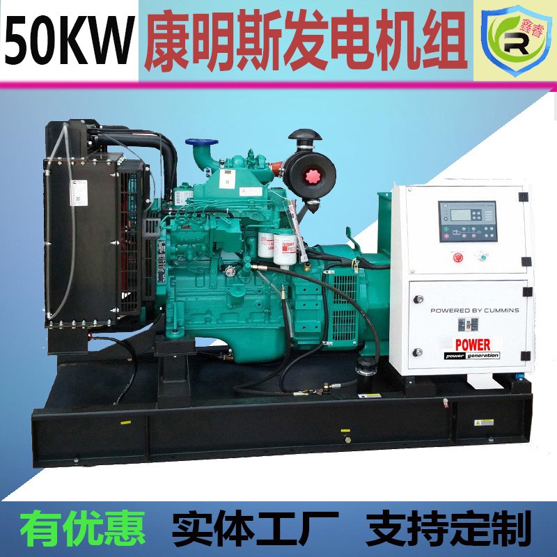 50kw康明斯发电机组 50千瓦柴油发电机 工程工地项目用发电机组