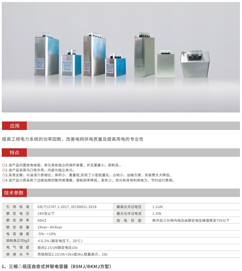 标称电压1KV及以下自愈式并联电容器图1