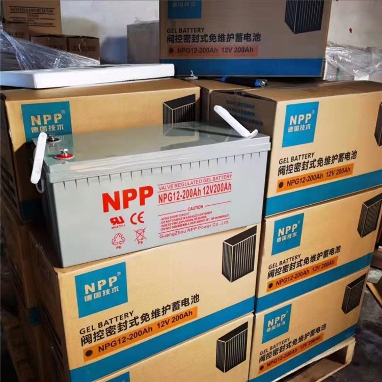 耐普蓄电池12V200AH12V100AH胶体蓄电池UPS/EPS消防应急电太阳能图1