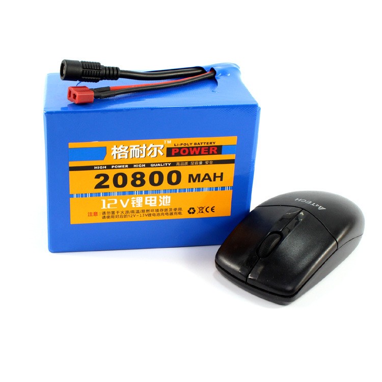 12V20A锂电池组18650电池组户外LED灯监控摄像机路邮器后备电源瓶图4