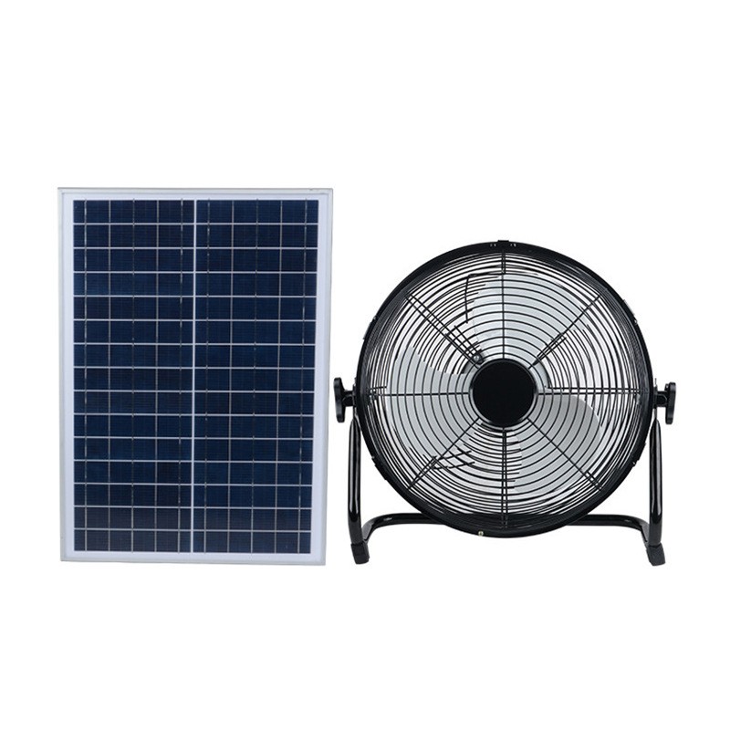 12V趴地式充电太阳能风扇solar fan12寸7.4V可充手机户外露营图5