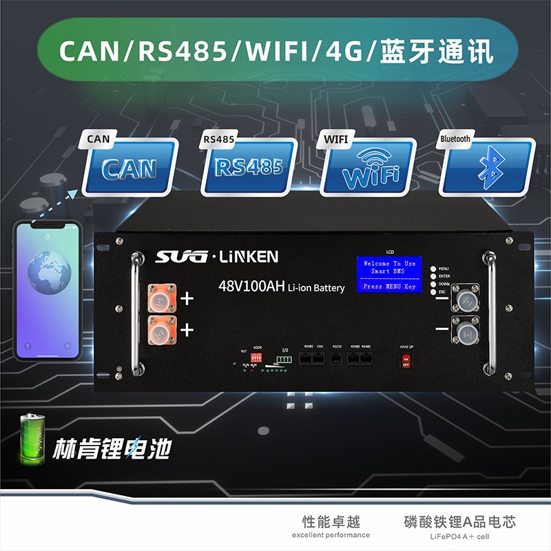 光伏发电系统储能锂电池组48V100AH机柜式储能系统电池LiFe Po4图2