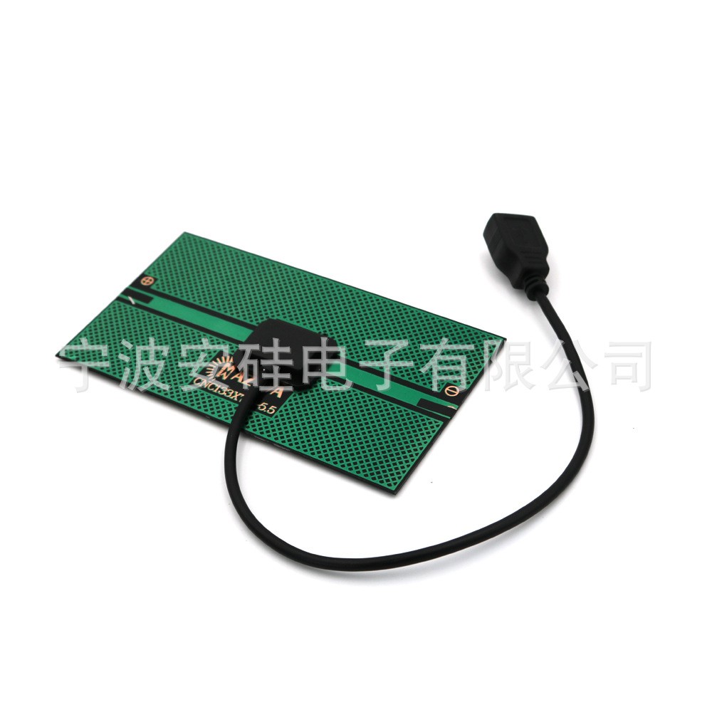 5V 1.65W 300mA 6v6wdc带USB母端口5.5V 充电太阳能电池板图4