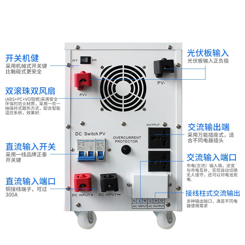 工频逆变器光伏逆控一体机1KW2KW3KW4KW5KW6KW太阳能离网储能逆变图4