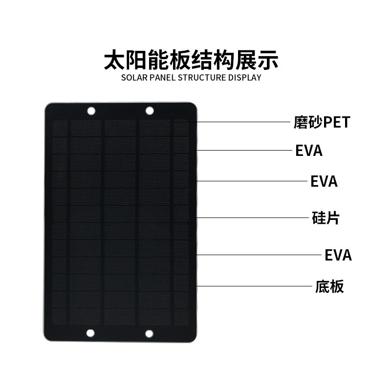 单晶硅5.5W太阳能充电板共享单车太阳能充电宝层压板太阳能光伏板图2