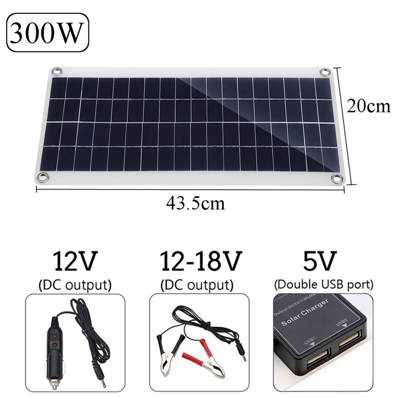 8W柔性太阳能电池板60A-10A控制器模块汽车RV船屋顶厢 式露营300w图2