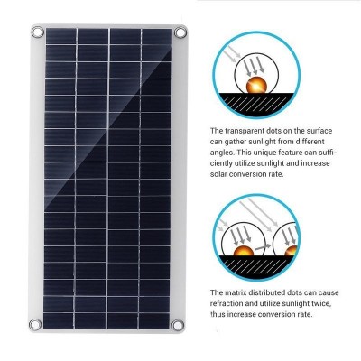 8W柔性太阳能电池板60A-10A控制器模块汽车RV船屋顶厢 式露营300w