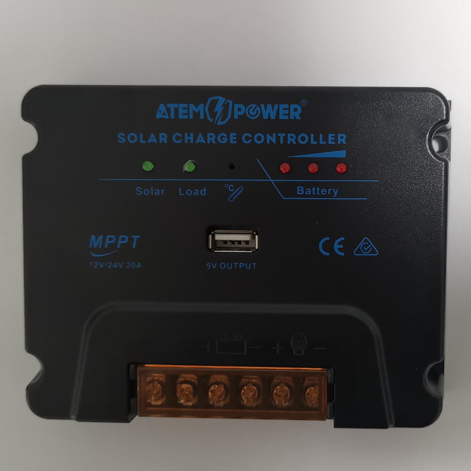 20A MPPT 太阳能控制器 12V 24V 自动检测图4