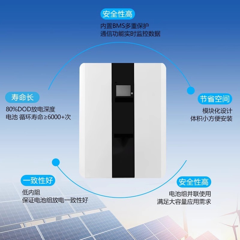 全新磷酸铁锂电芯UPS逆变器51.2V100壁挂式25.6V200AH内置BMS系统图2