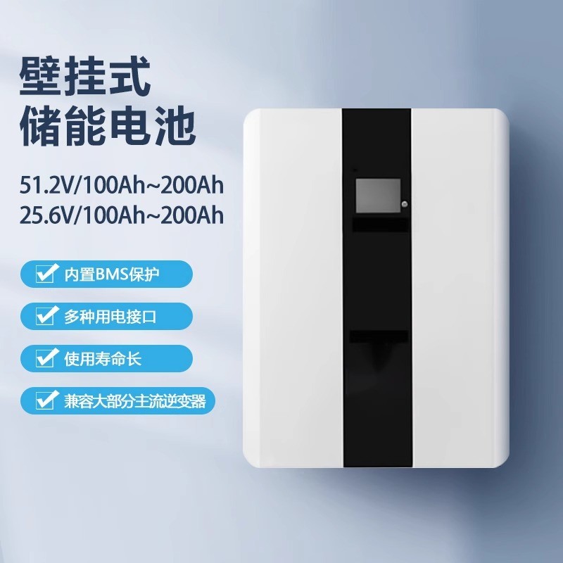 全新磷酸铁锂电芯UPS逆变器51.2V100壁挂式25.6V200AH内置BMS系统