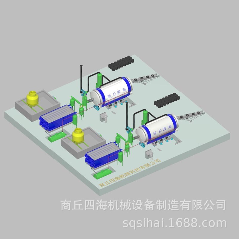 厂家直供日处理10吨废轮胎炼油设备图3