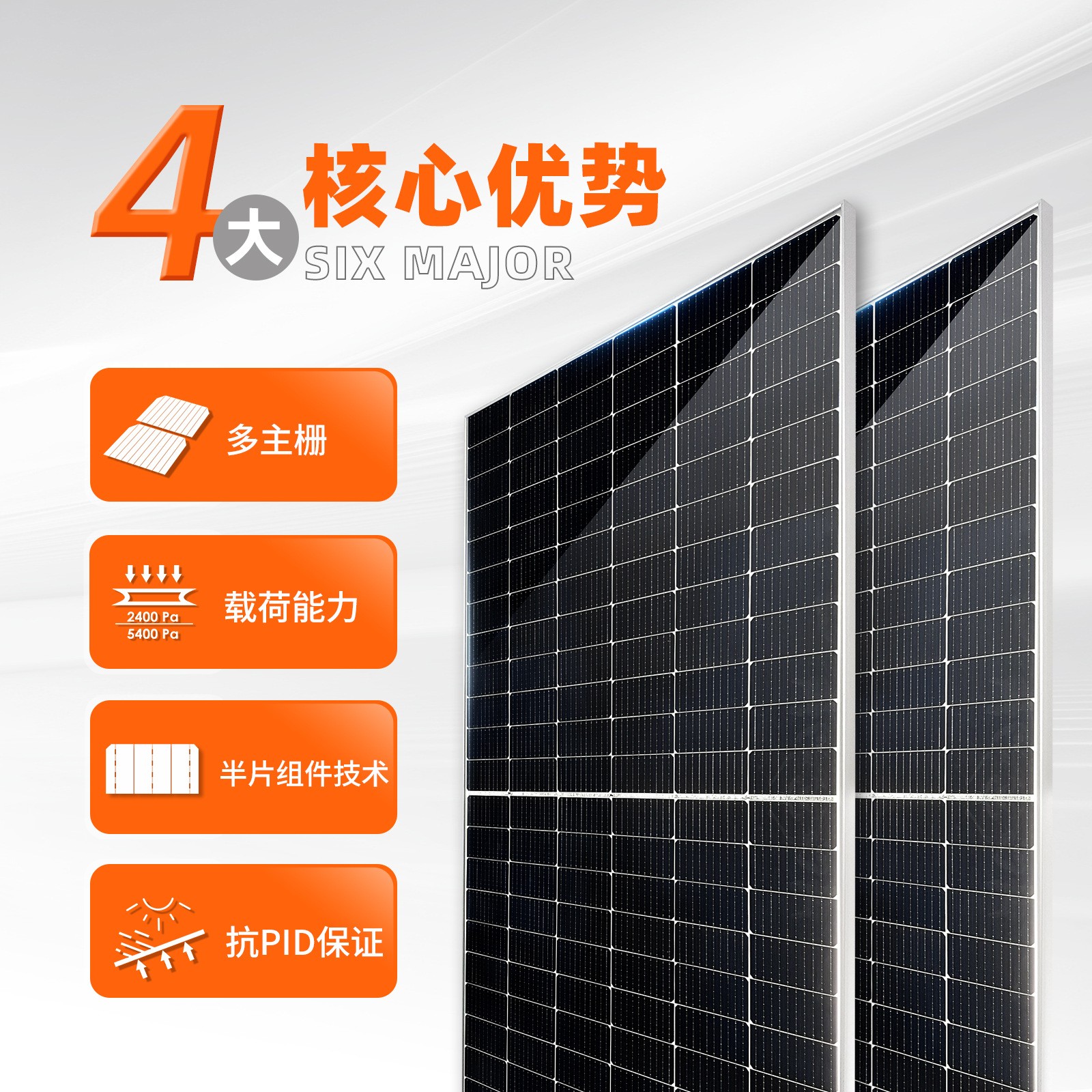 单晶550W家用光伏太阳能板电池板光伏板发电板solarpanel组件图2