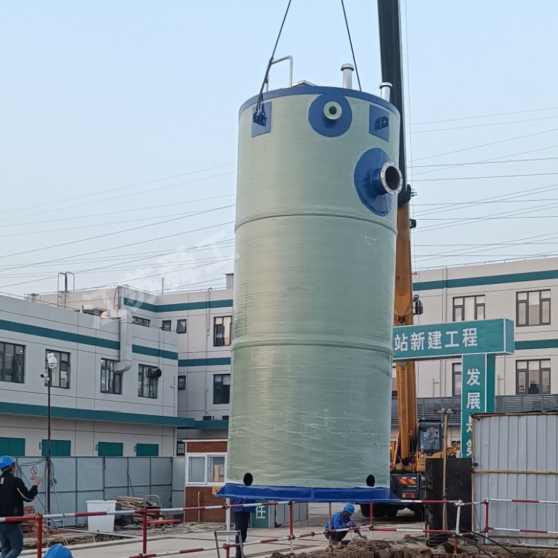 一体化污水泵站 智能地埋式一体化预制泵站 玻璃钢雨水提升泵站图3