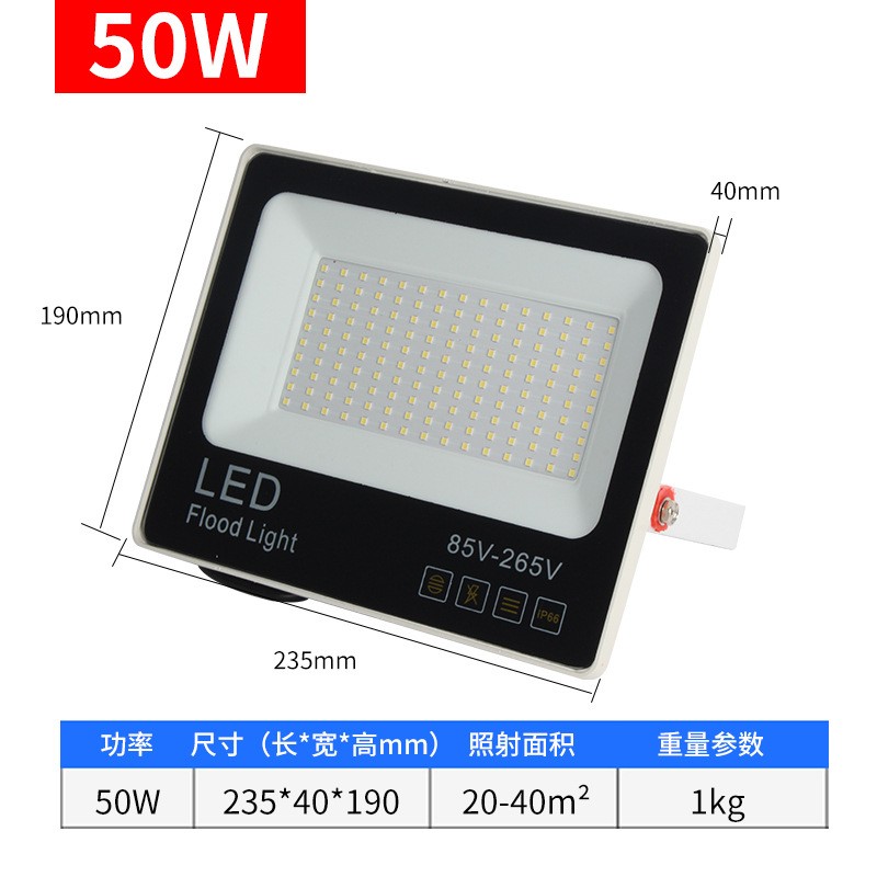 厂家批发led投光灯防水W100W200W工厂房车间仓库36V宽压110V泛光图5