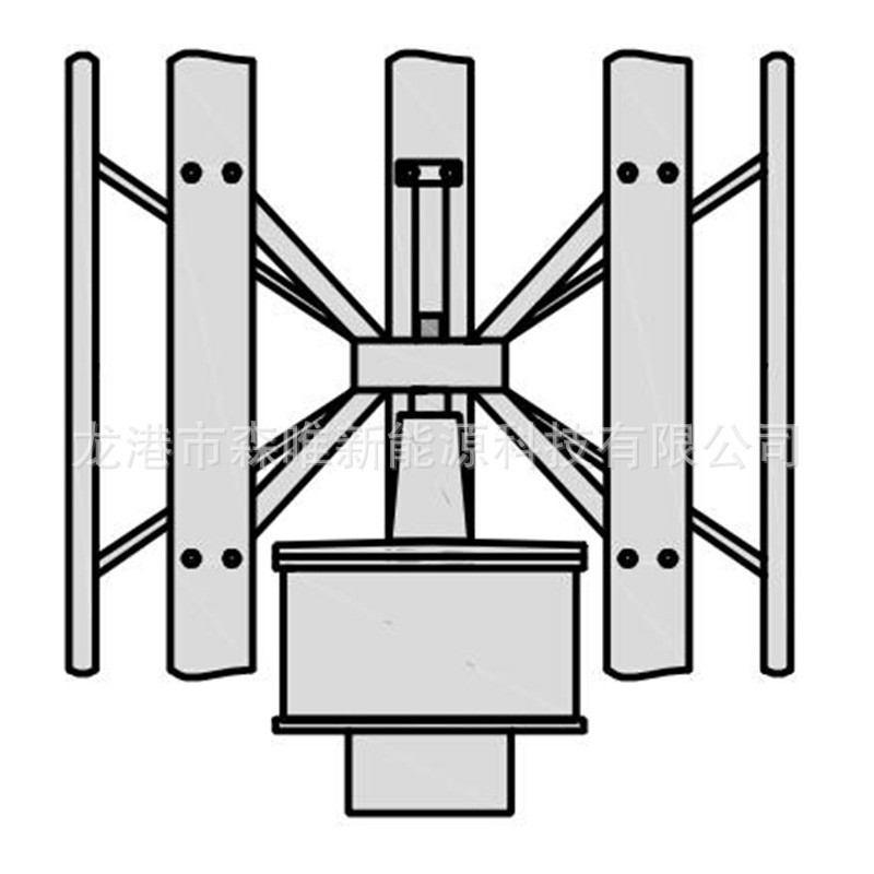 垂直轴风力发电机3KW风光互补发电系统家用3千瓦垂直轴风力发电机图4