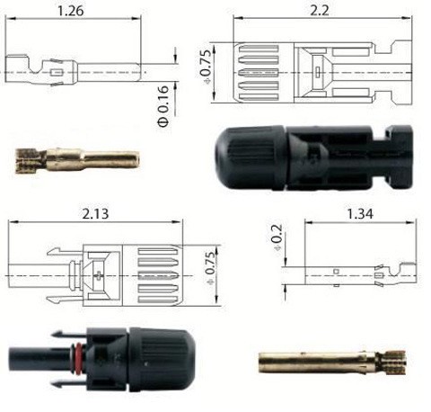 MC4光伏连接器电池板组件防水专用太阳能光伏电缆插头图3