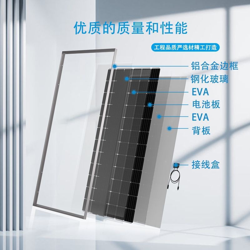 30W太阳能电池板158单晶硅光伏组件太阳能充电发电板solar panel图2